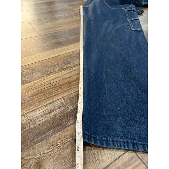 Vintage 60’s POINTER dark Blue Jean Low Back Detachable Bib Overalls medium